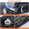 Portable Camping Stove Butane Canister Dual Fuel Burner Piezo Electric Ignition Single Burner with Automatic Tank Ejection Overpressure Cut Off Carry