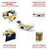 Beach Lounge Chair, Backpack Reclining Beach Chairs Lay Flat, Face Down Tanning Chair, Folding Camping Chairs Portable Camp Cot With Backpack Straps F
