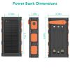 1Pc 50000mAh Solar Power Bank Portable Fast Charger with Compass LED Flashlight 3 Cable Dual Output Hand Crank Emergency Power Bank Outdoor Camping